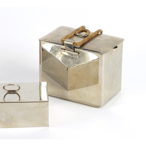 855 - Early 20th century WMF travel stove with concealed container, 10.5cm high