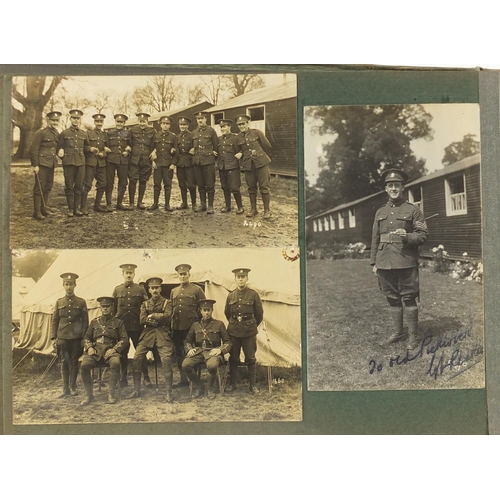 197 - Early 20th century photographs and postcards, some Military arranged in two albums including Royal M... 