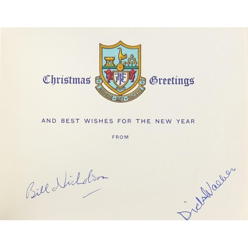 186 - Three 1960's Tottenham Hotspur Football Club greeting cards including two signed by Bill Nichloson