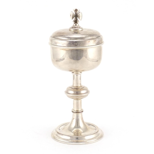 863 - Victorian silver Communion cup and cover with gilt interior by Frederick Dendy Wray, London 1903, 19... 