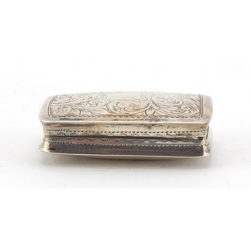 885 - Victorian silver vinaigrette by Nathaniel Mills, Birmingham 1848, 4.2cm in length, 20.0g
