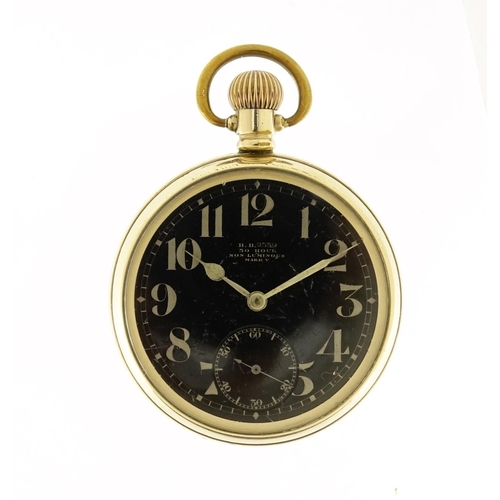 1232 - Military interest Omega open face pocket watch with subsidiary dial, the dial numbered B.B.2559, 5cm... 