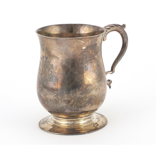 939 - Heavy silver Christening tankard by Elkington & Co, Birmingham 1921, 168.8g