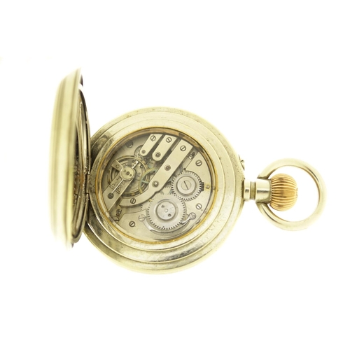 1234 - Gentleman's silver plated Goliath pocket watch with black dial, the case numbered 776166, 7cm in dia... 