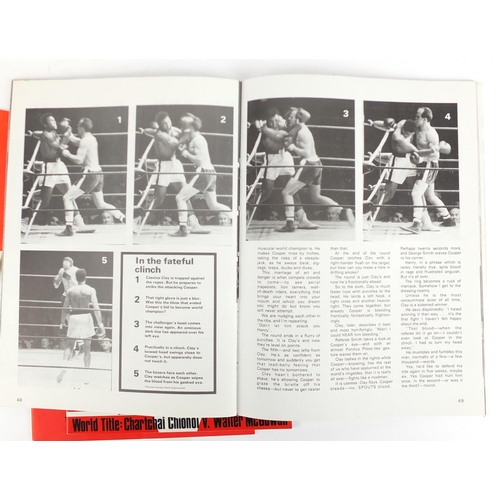 189 - Five 1960's boxing programmes and a Henry Cooper magazine, the programmes including Muhammad Ali v H... 