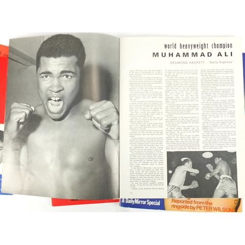 189 - Five 1960's boxing programmes and a Henry Cooper magazine, the programmes including Muhammad Ali v H... 
