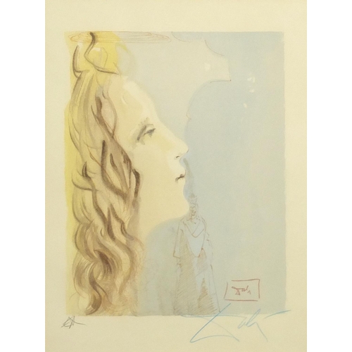 1473 - Salvador Dali - The Greatest Beauty of Beatrice, pencil signed lithograph in colour, details verso, ... 