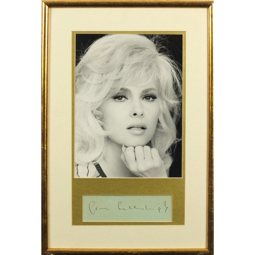 205 - Five ink autographs of actresses with black and white photographs comprising Gina Lollobrigida, Hild... 