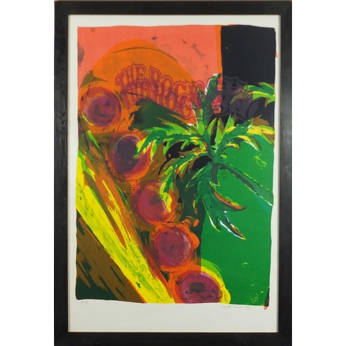 1469 - Charlotte Cornish 1985 - Abstract composition, pencil signed artist proofs screen print, framed, 99.... 