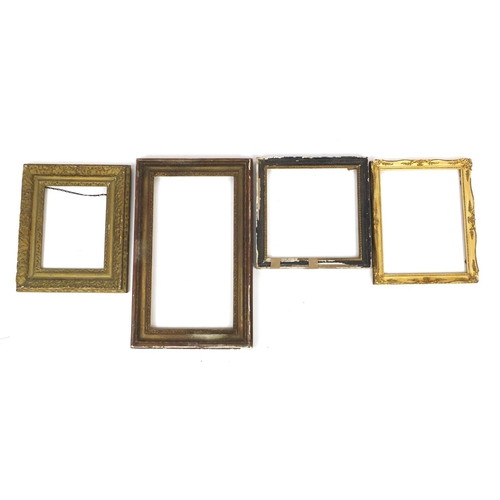 1481 - Nine 19th century and later gilt frames including Gesso, the largest 81.5cm x 51cm