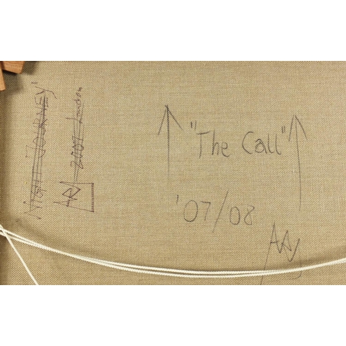 1266 - Armando Alemdar 2009- The Call, oil on canvas, with provenance certificate and receipt of £3200, fra... 
