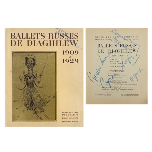 185 - Rare Russian Beallets Russes De Diaghilew programme with autographs of the Russian Gild in Paris, wi... 