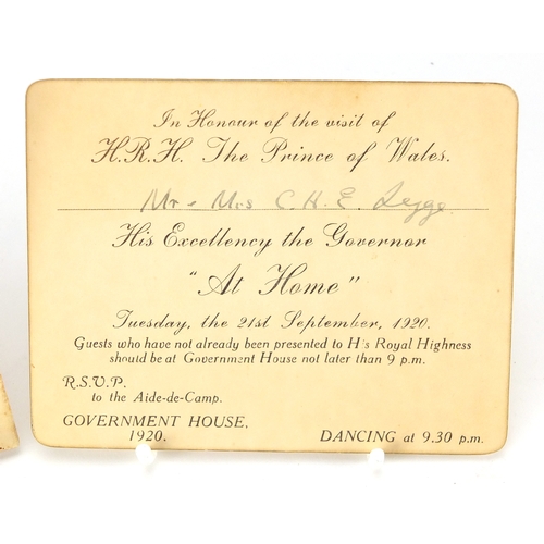 182 - HRH The Prince of Wales ephemera including a signed lunch menu in honour of His Royal Highness at Be... 