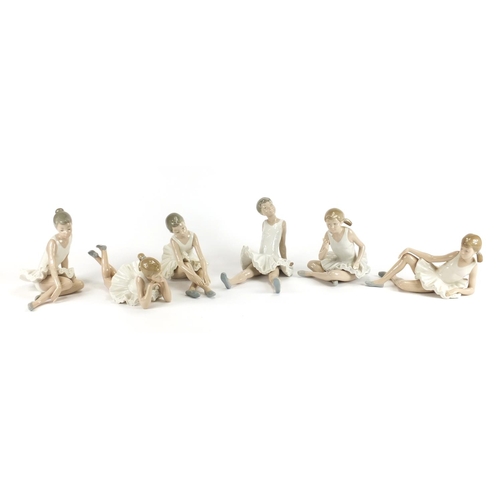 2487 - Six Nao ballerina figurines, the largest 22cm in length