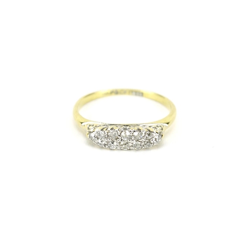 2827 - 18ct gold diamond cluster ring, size M, 2.0g