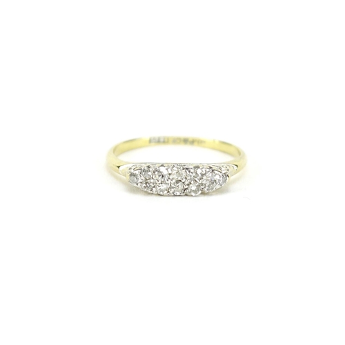 2827 - 18ct gold diamond cluster ring, size M, 2.0g