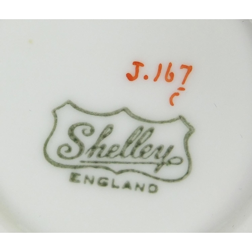 2268 - Shelley tea and dinnerware including coffee pot, teapot, trio's and sandwich plate
