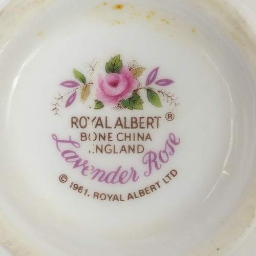 2365A - Royal Albert Lavender Rose dinner and teaware including teapot, lidded tureen, dinner plates and tri... 