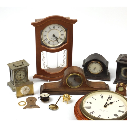 617 - Wall clocks and mantel clocks including Smith's, Junghans, Emperor and London Clock Company