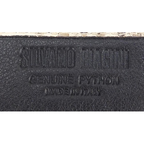 2610 - Silvano Biagini python skin purse with box, 19cm wide