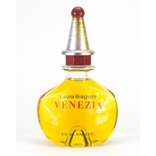 2282 - Laura Biagiotti Venezia facet shop display bottle, 38cm high