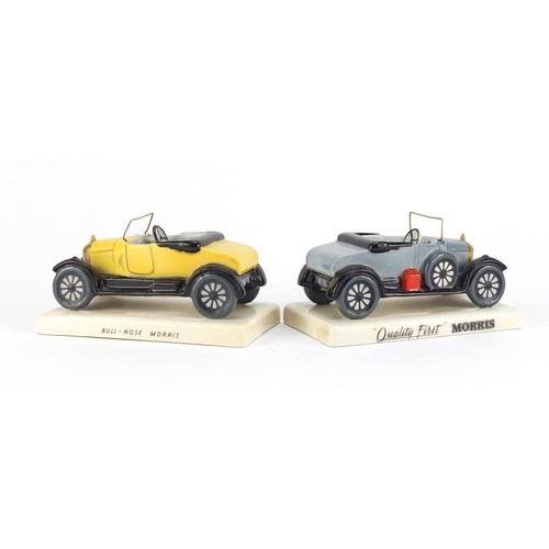 2361 - Two Carlton Ware advertising Bullnose Morris cars, 14cm wide