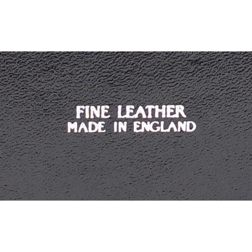 2651 - Modern silver mounted leather blotter, indistinct hallmarks, 22cm x 24cm