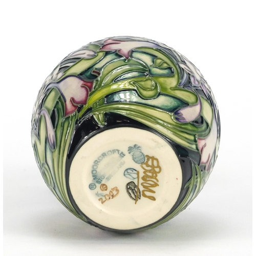 2246 - Moorcroft pottery ginger jar and cover, hand painted with stylised flowers by Emma Bossons, dated 20... 
