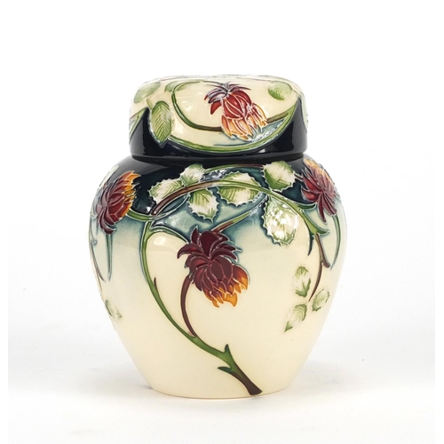 2241 - Moorcroft pottery ginger jar and cover, hand painted in the Meadow Charm pattern, dated 2003, 11cm h... 
