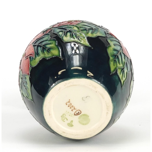 2349 - Moorcroft pottery ginger jar and cover with box, hand painted in the Poinsettia pattern, dated 2002,... 