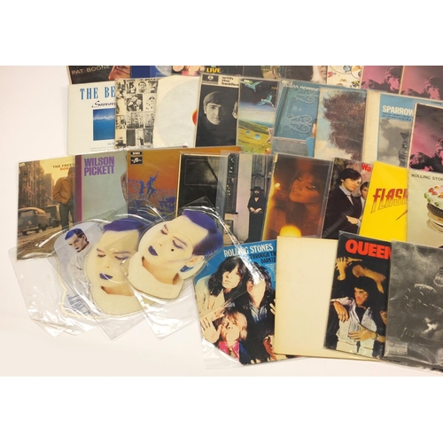 2530 - Vinyl LP's and picture discs including The Beatles White Album, Queen, Quadrophenia, The Rolling Sto... 