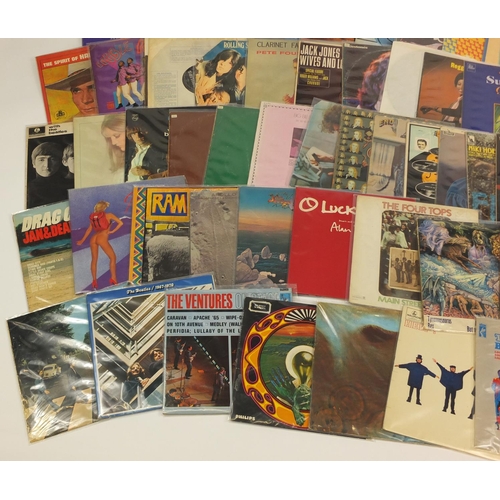 2528 - Vinyl LP's including The Beatles Abbey Road with misaligned Apple sleeve, Johnny Winter, T-Rex, Roy ... 