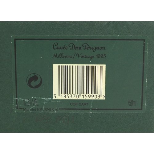 2293 - Bottle of vintage 1995 Moët & Chandon Dom Perignon, housed in a sealed box