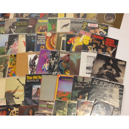2536 - Vinyl LP's, singles and programmes including The Smiths, Beatles White Album with poster numbered 03... 