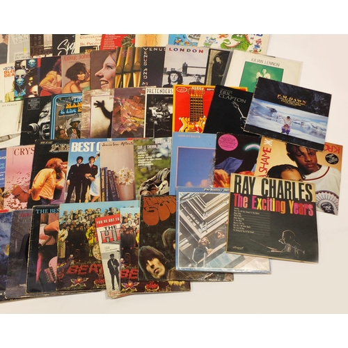 2540 - Vinyl LP's and pamphlets including The Beatles, Ray Charles, Peter Beveridge, John Lennon and Dire S... 