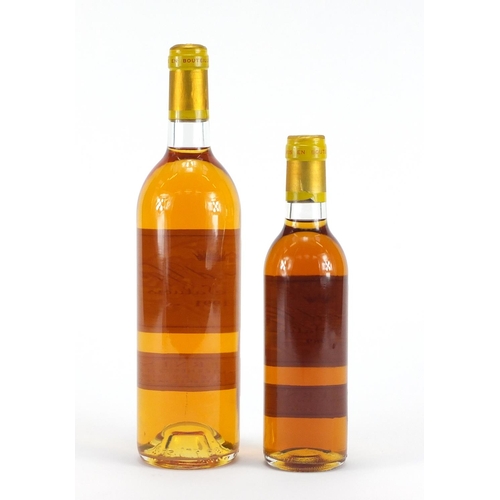 2197 - Two bottles of Château D'yquem Sauternes comprising 75cl 1991 and 37.5cl 1989
