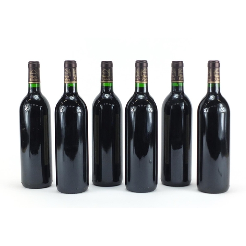 2207 - Six bottles of 1995 Château Gloria St Julien red wine