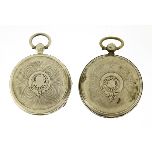 2818 - Two gentleman's silver open face pocket watches comprising Waltham Mass and The Express English Leve... 