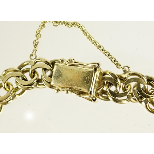 2786 - 9ct gold multi link bracelet, 18cm in length, 26.0g
