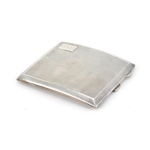 2662 - Military interest silver cigarette case by Mappin & Webb, engraved From the R J R Permanent Staff We... 