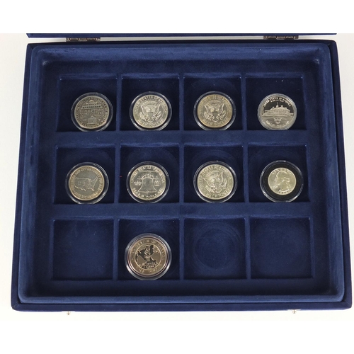2724 - *Description amended 01-11-19* Eight United States silver half dollars and one other with certificat... 