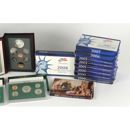 2721A - Eleven United States mint proof sets together with a Royal Canadian mint proof set and US hologram f... 