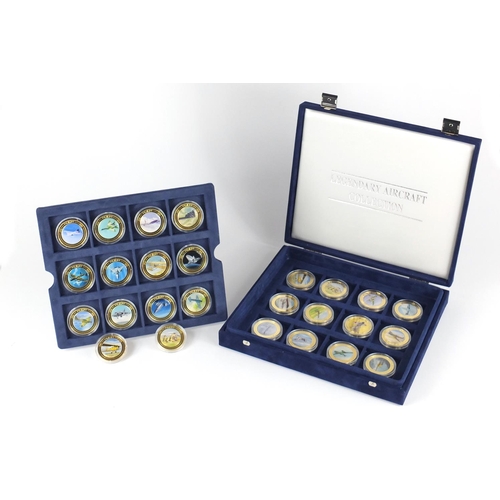 2739 - The History of Flight Centenary coin collection comprising twenty six gold plated coins