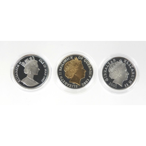 2729 - Five silver proof coins with certificates comprising Norman Conquest, Island Piedfort, Battle of Bri... 