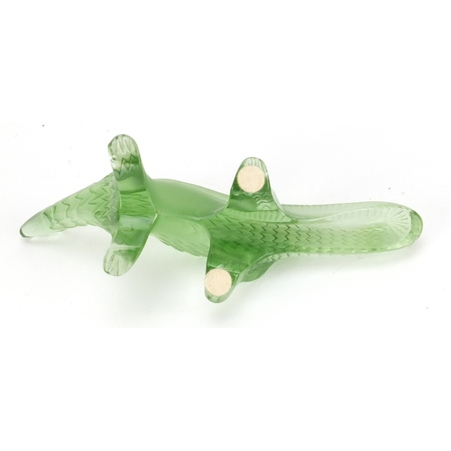2189 - Lalique frosted glass salamander paperweight, etched Lalique France to the underside, 16cm in length