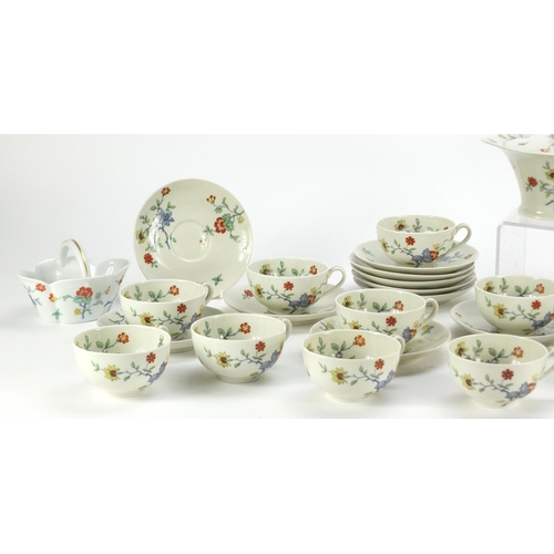2198 - Theodore Haviland Limoges teaware including teapot, cups, saucers, lidded sugar bowl and milk jug, t... 