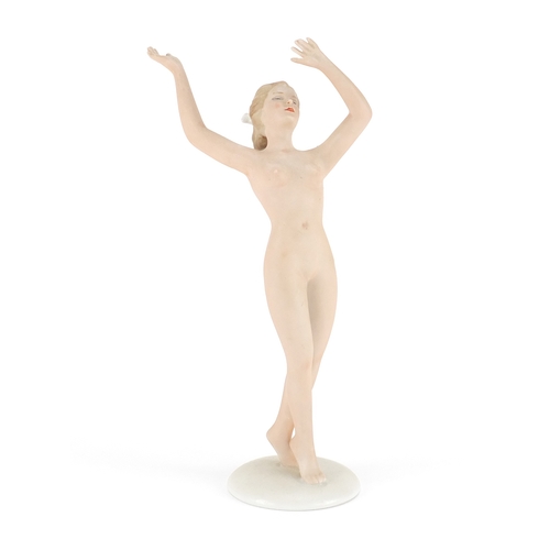 2230 - Wallendorf figurine of a nude female, numbered 1553, 23cm high