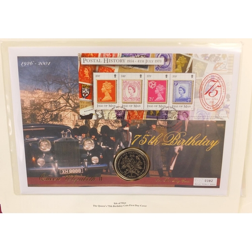 2694A - Commemorative stamps and coin covers, arranged in seven albums including The Disney World of postage... 