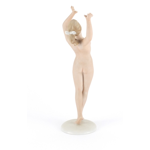 2230 - Wallendorf figurine of a nude female, numbered 1553, 23cm high