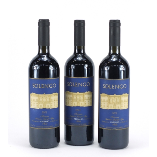 2199 - Three bottles of 2001 Solengo Toscana red wine